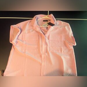 Violet Short Sleeve Button Down